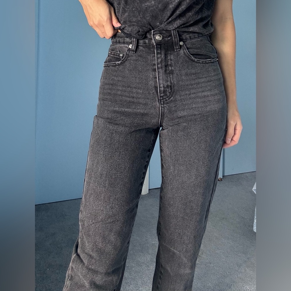 Princess Polly Charcoal High Rise Jeans